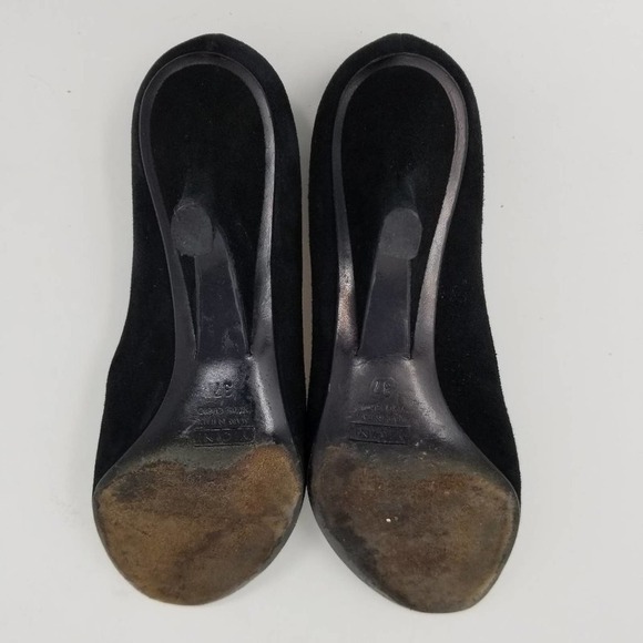 Giuseppe Zanotti Womens Suede Buckle Cutout Detail High Heel Pumps Black Size 37 - Picture 8 of 8